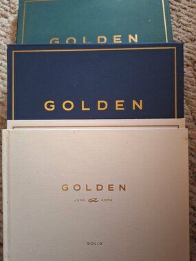 2 Jung Kook Golden Solid CD Box Sets & 1 Jung Kook Golden Solid CD Set No Cover